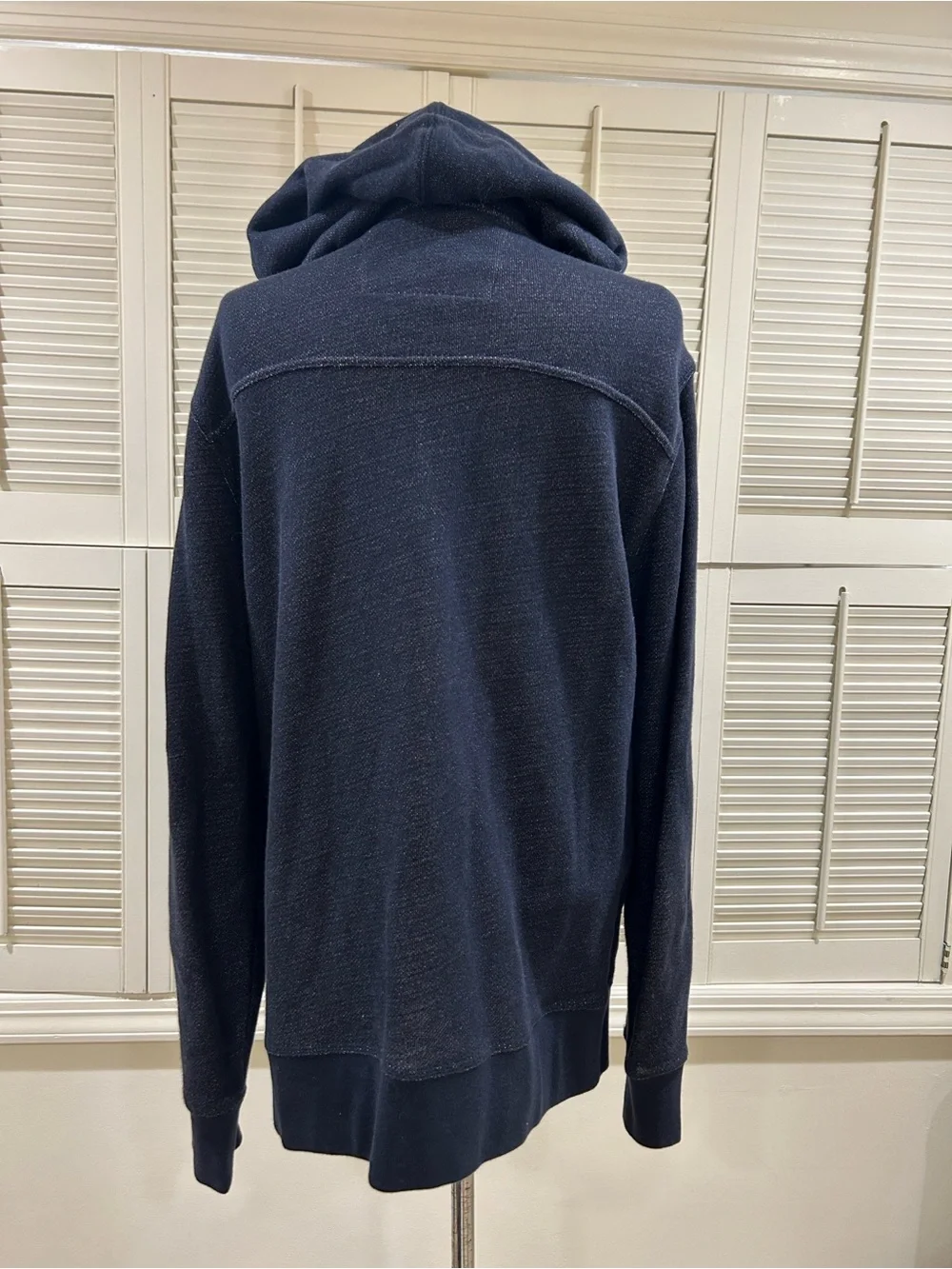 Banana Republic Men's Navy Hooded Zip Sweater
